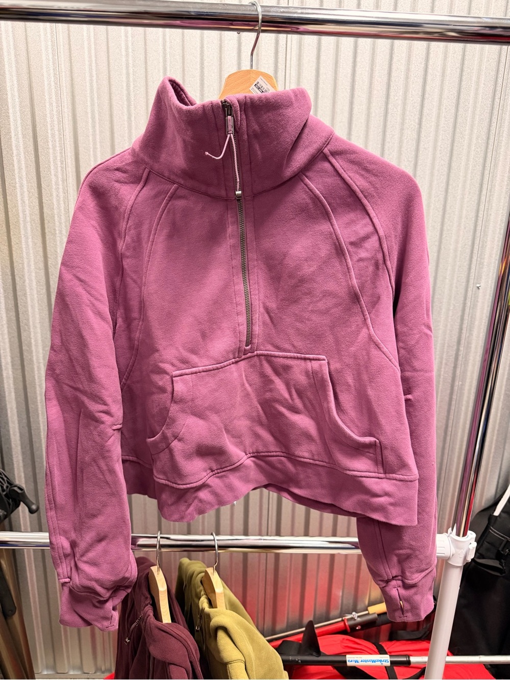 Lululemon Scuba Oversized Funnel Neck Half Zip - Velvet Dust - M/L